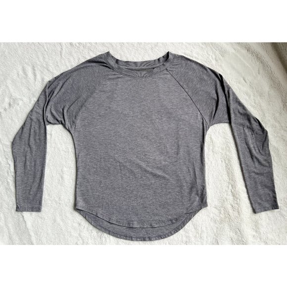 Athleta Topanga Long-Sleeve Athletic Top, Gray, XXS, EUC - Picture 2 of 9